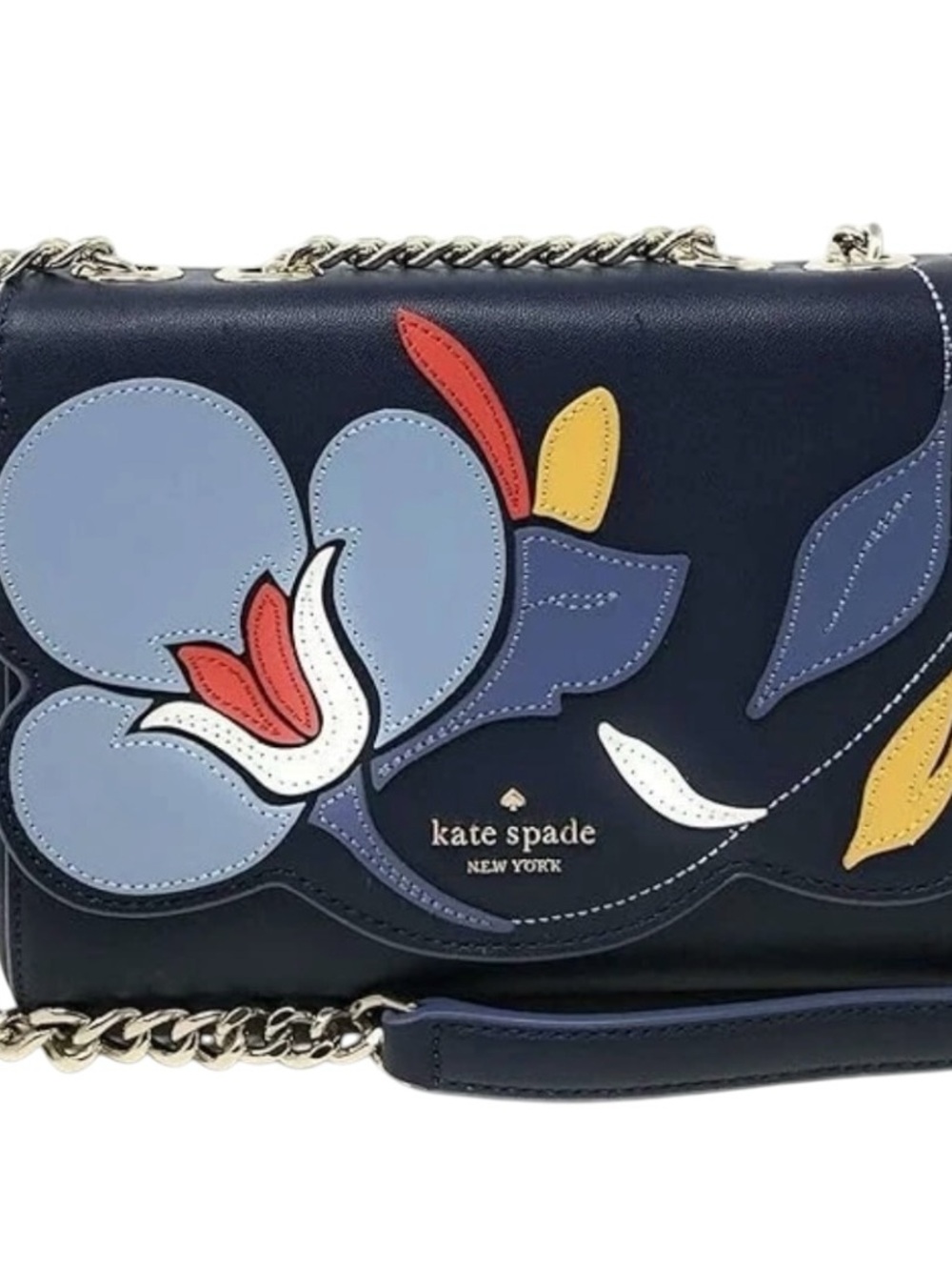 NEW Kate Spade Briar Lane Floral
Emelyn Blue Leather Bag $459